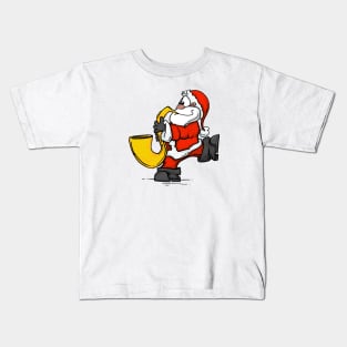 Saxophone santa Kids T-Shirt
